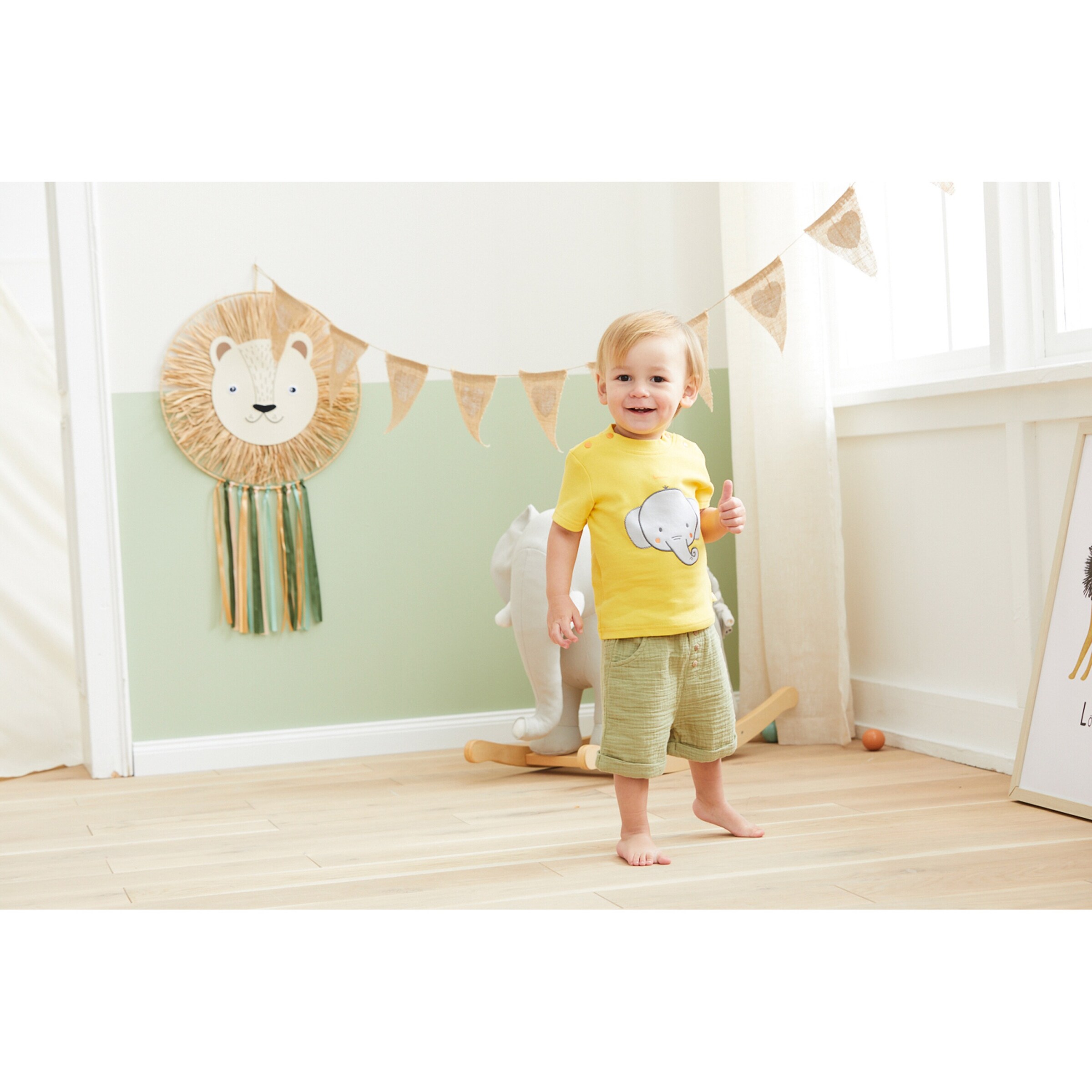 Bornino - Lieblinge Musselin-Shorts grün