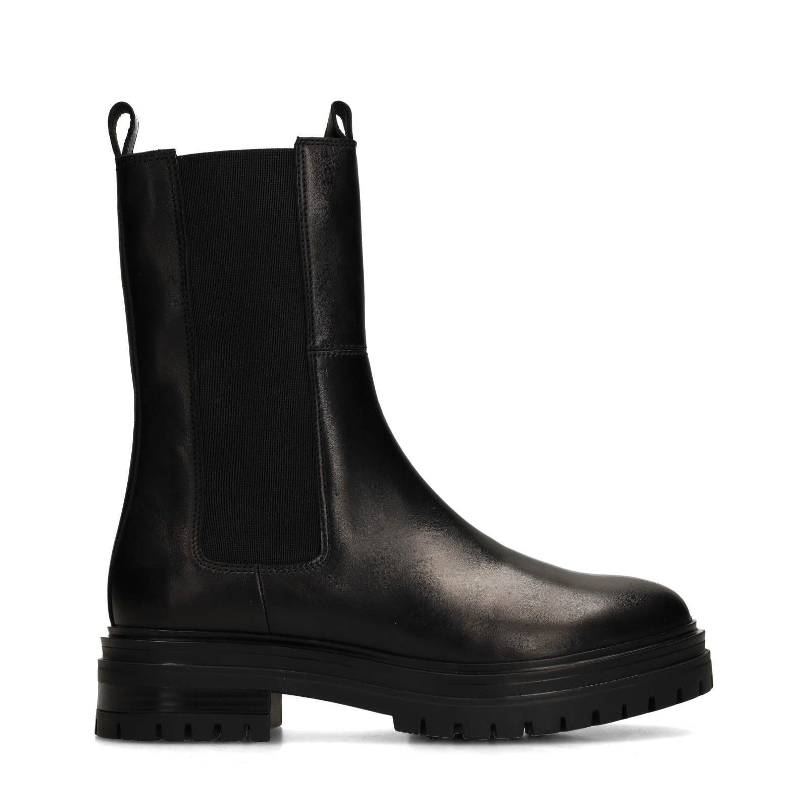 Zwarte leren chelsea boots