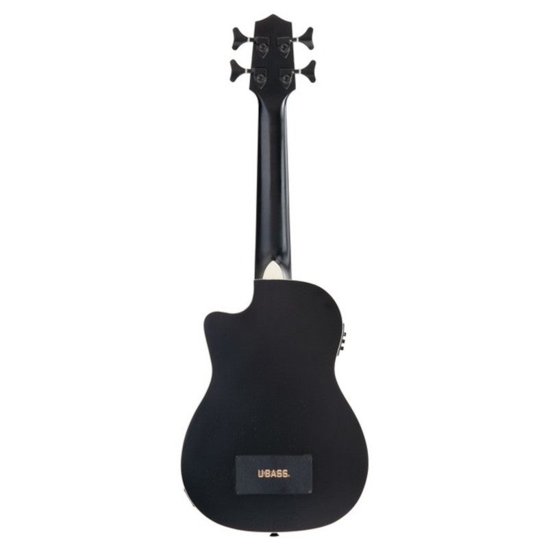 Kala U-Bass Journeyman Black elektrisch-akoestische bas ukelele met gigbag