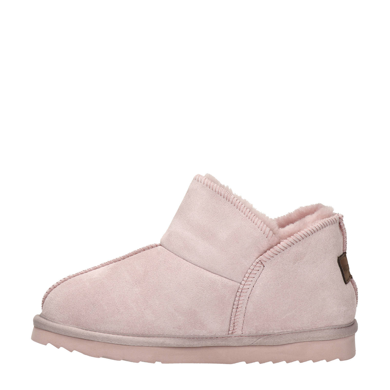Warmbat Australia Willow gevoerde suède pantoffels lichtroze