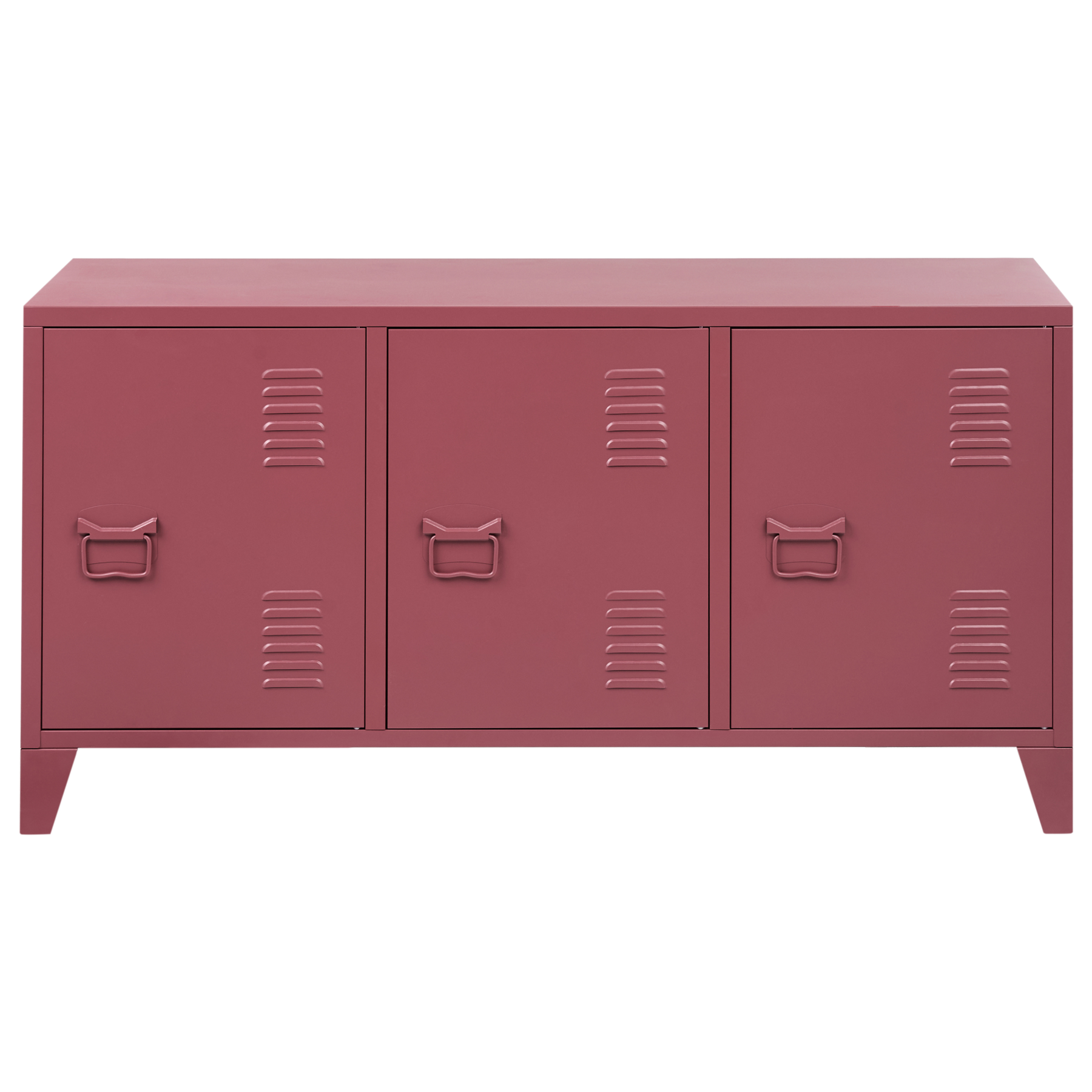 Beliani - CARDIFF - Dressoir - Donkerrood - Staal