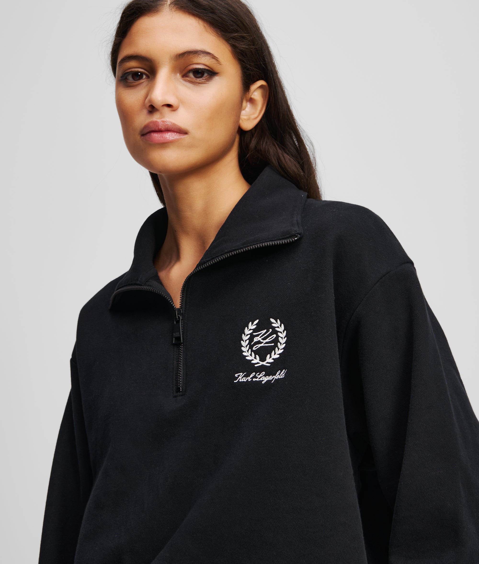 Hotel Karl loungewear halve rits sweatshirt