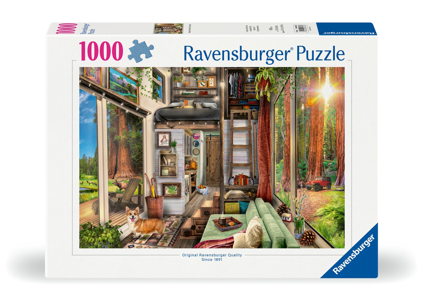 Ravensburger - Puslespil Redwood Forest Tiny House 1000 brikker