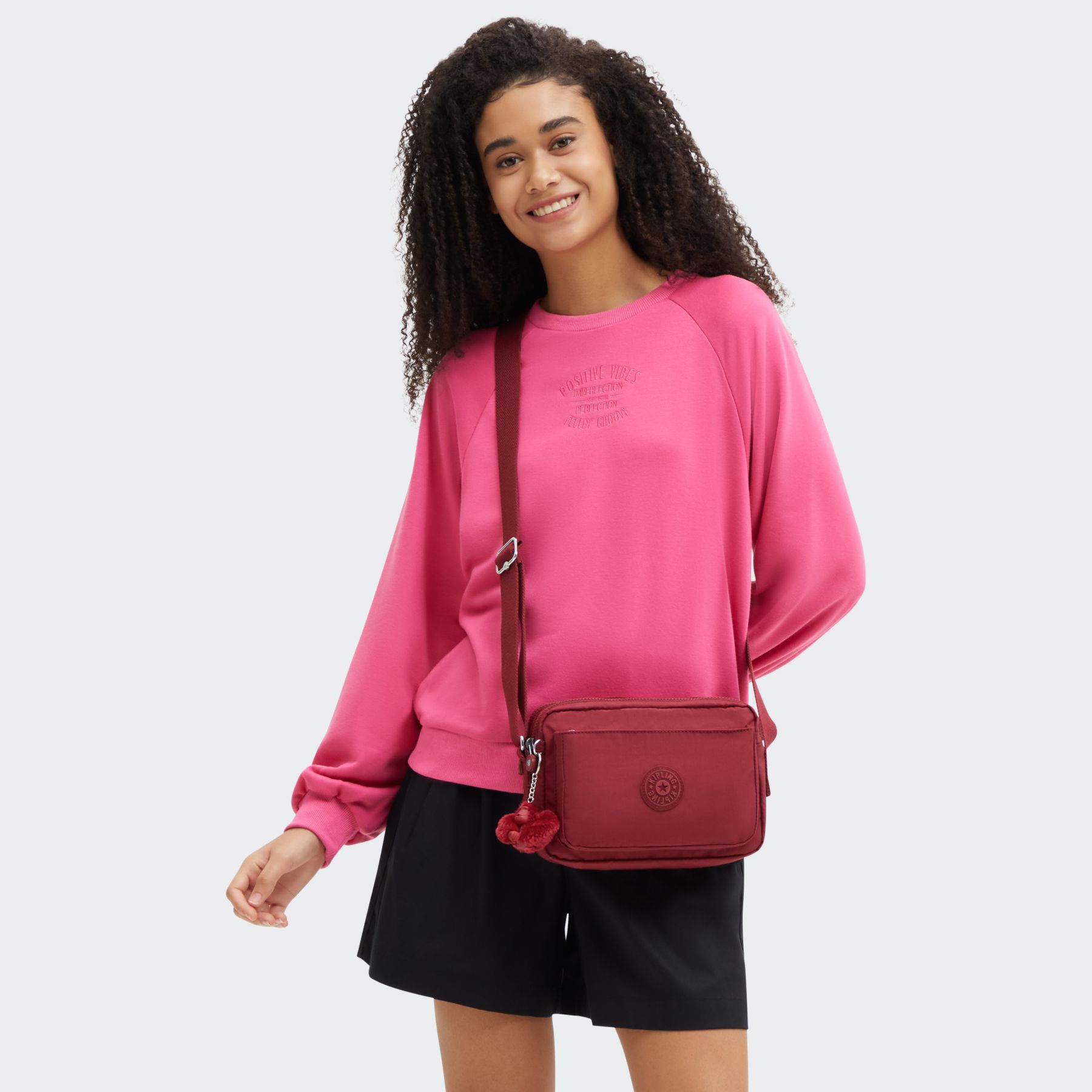 ABANU M Sac à bandoulière réglable polyvalent de taille moyenne  - Funky Red