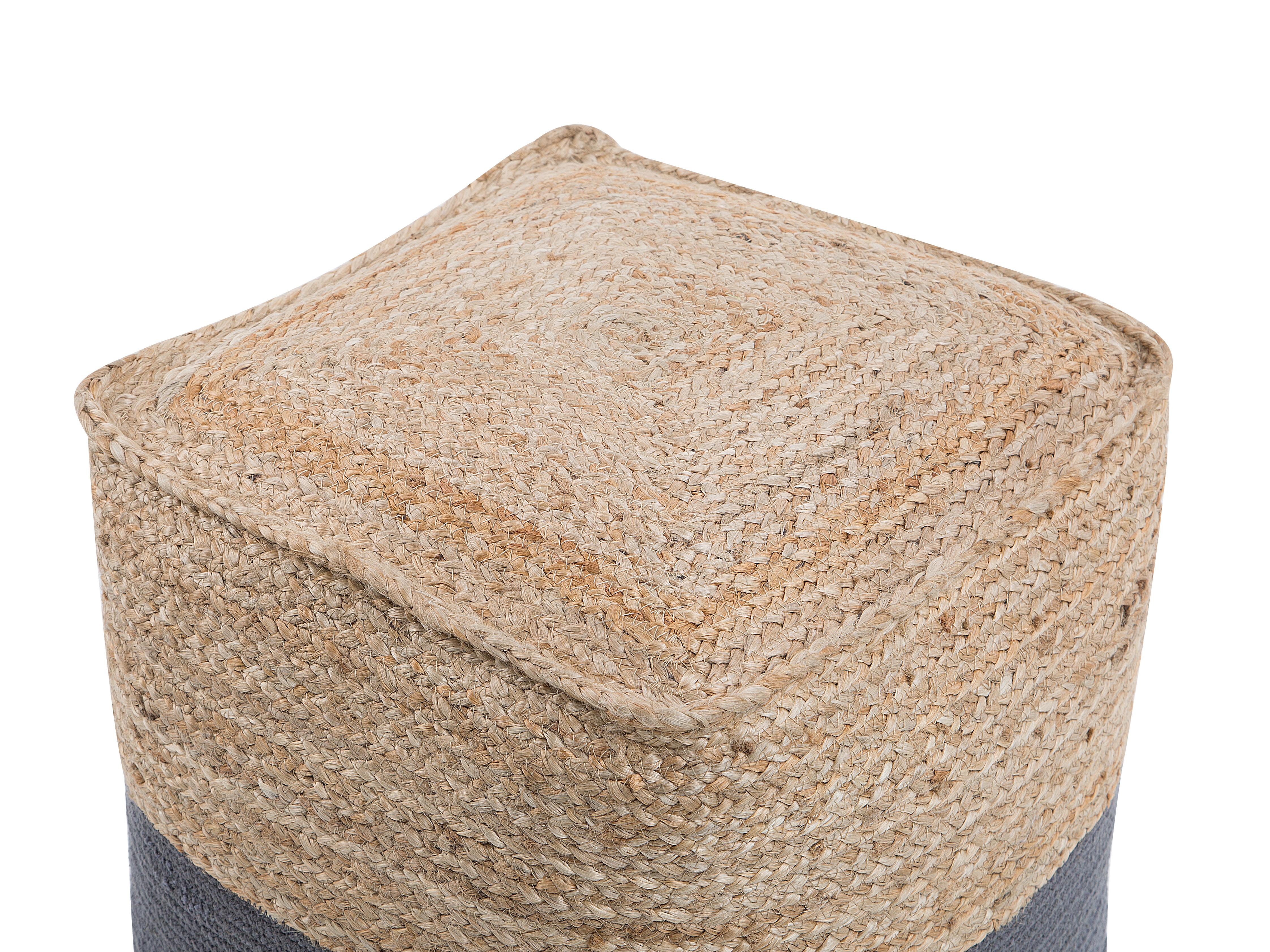 Poef KIRAMA Jute Donkergrijs