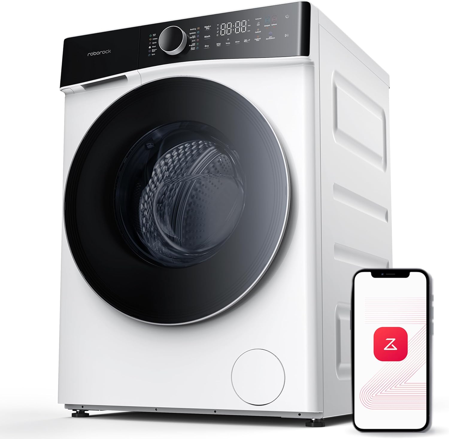 roborock Zeo Lite Waschtrockner / 10 kg Waschen & 6 kg Trocknen/Zeo-cycle Trocknungstechnologie/RR Seafarer Wasch- & Trockenalgorithmus/LintClear Selbstreinigungssystem/Automatische Dosierung