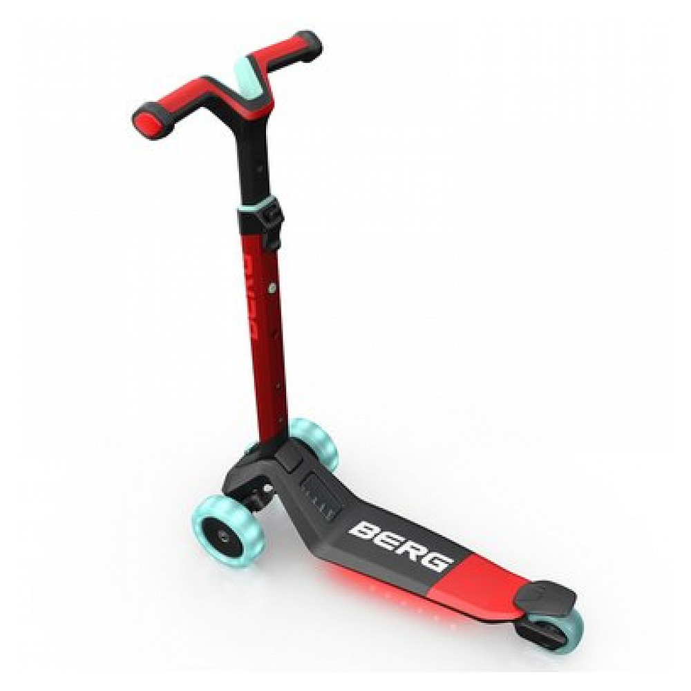 Nexo trottinette pliable rouge-roues led et plateau lumineux