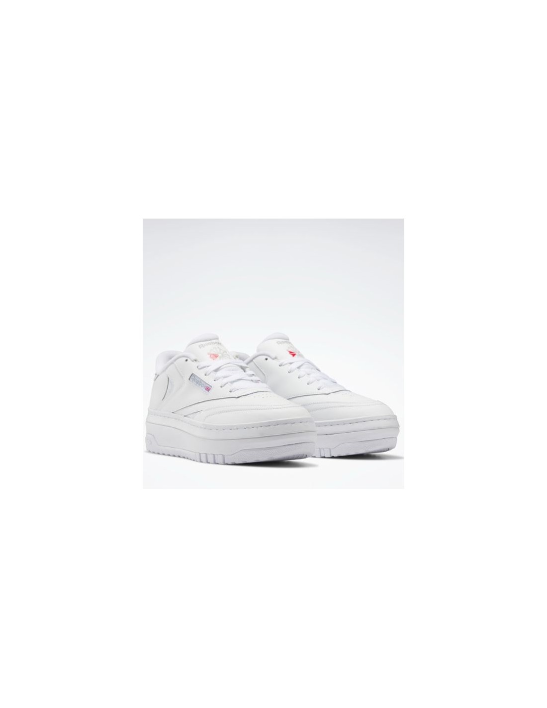 reebok sneakers compensées femme club c extra cuir blanc