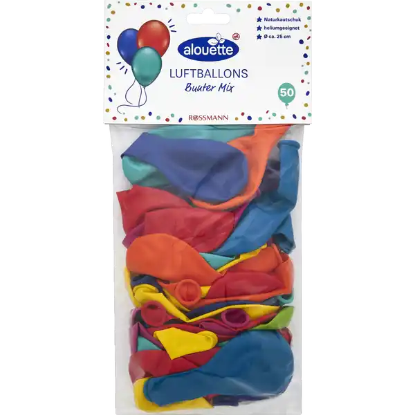 ALOUETTE LUFTBALLONS BUNT 50 STÜCK
