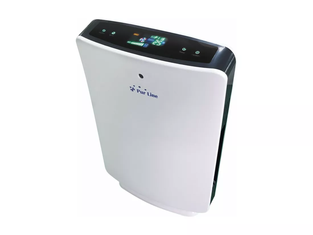 Purificateur d'air avec filtre HEPA, PM2, ioniseur, écran tactile LED, 3 vitesses et mode AUTO pour 40m2