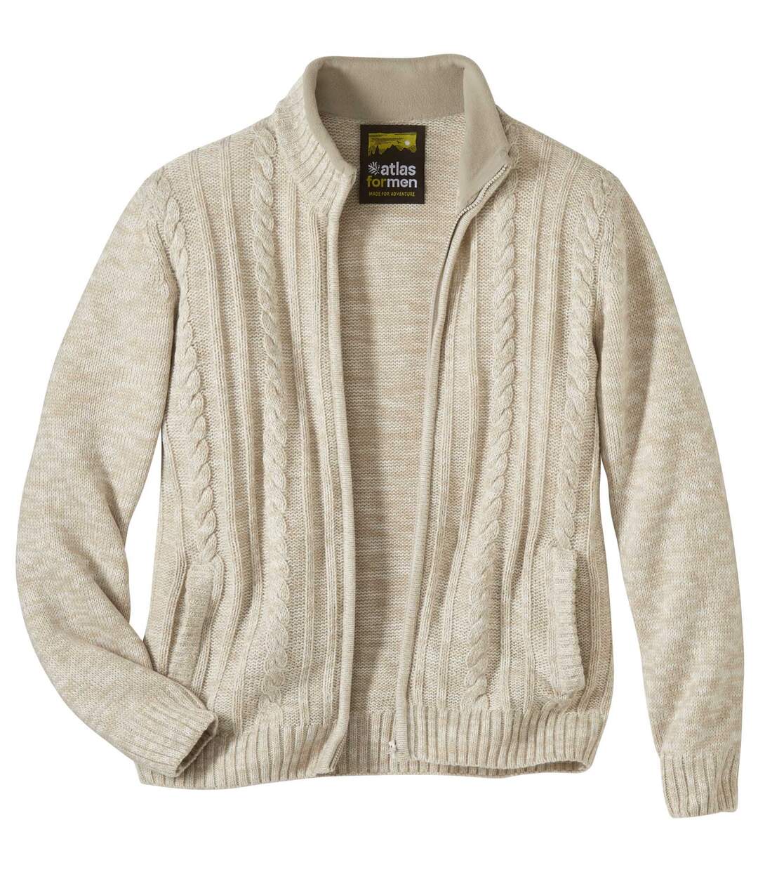 Gilet Tricot Col Doublé Polaire Mountain Travel