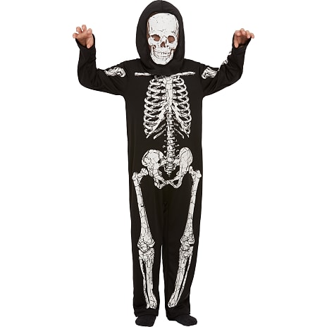 Halloween skelet kostume str. 128