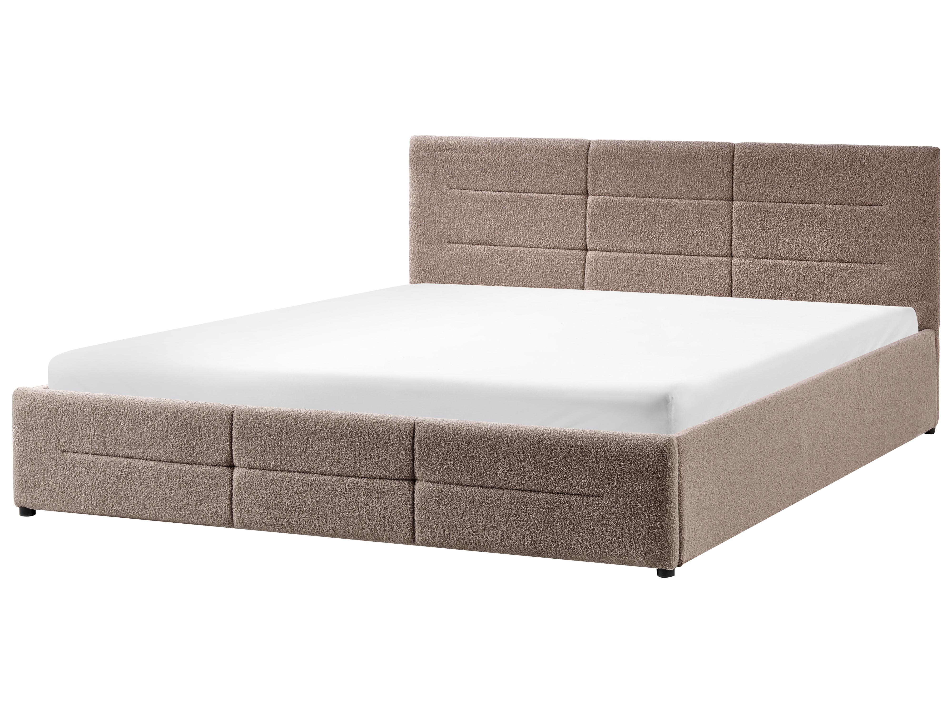 Bed met opbergruimte Bouclé MASSOGNES 180 x 200 cm Taupe