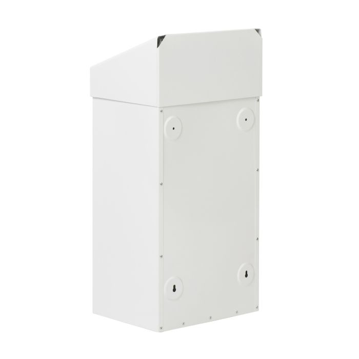 Vepa Bins Metalen Afvalbak met pushklep 50 Liter Wit (VB990050)
