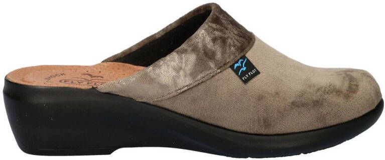 Fly Flot pantoffels taupe