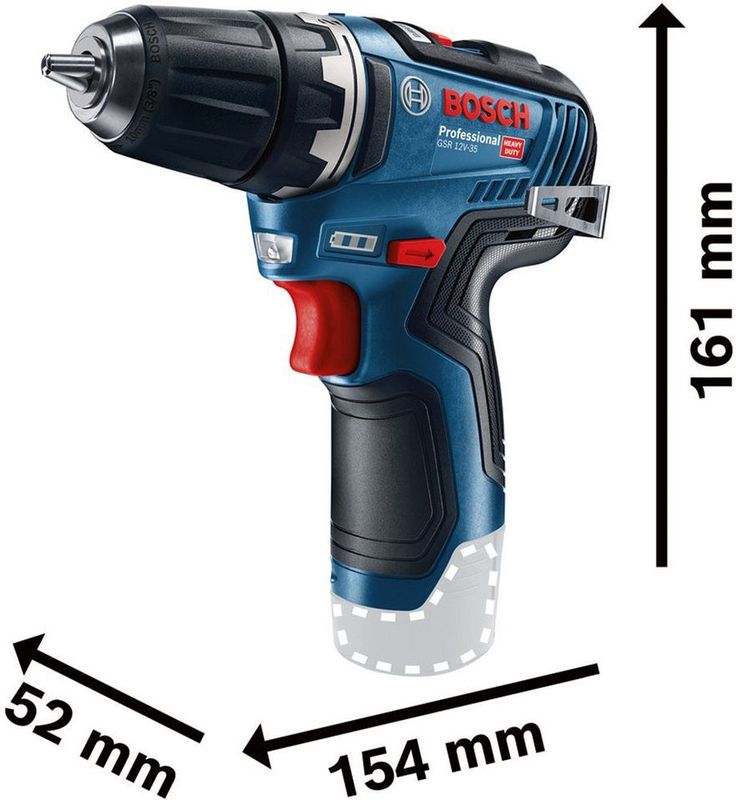Bosch Professional GSR 12V-35 Accu Schroefboormachine 12V Basic Body - 06019H8000