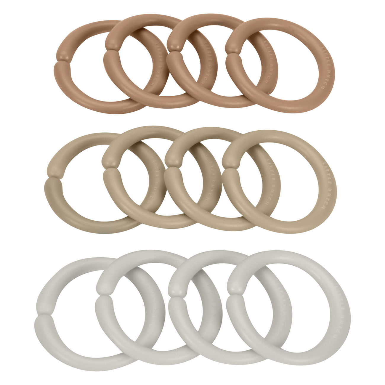 Little Dutch Little Loops Speelgoedringen Beige, 12dlg.