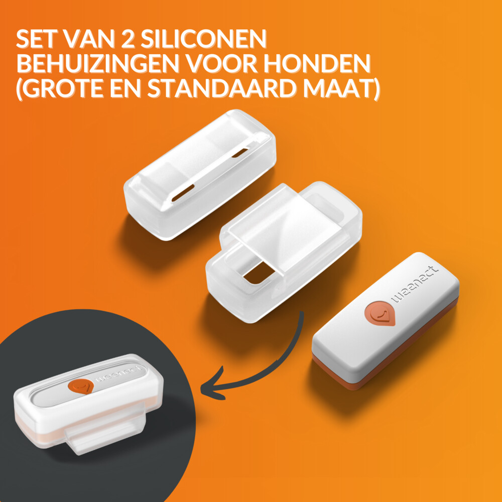 Weenect Siliconen Hoes Dog L White2 stuks