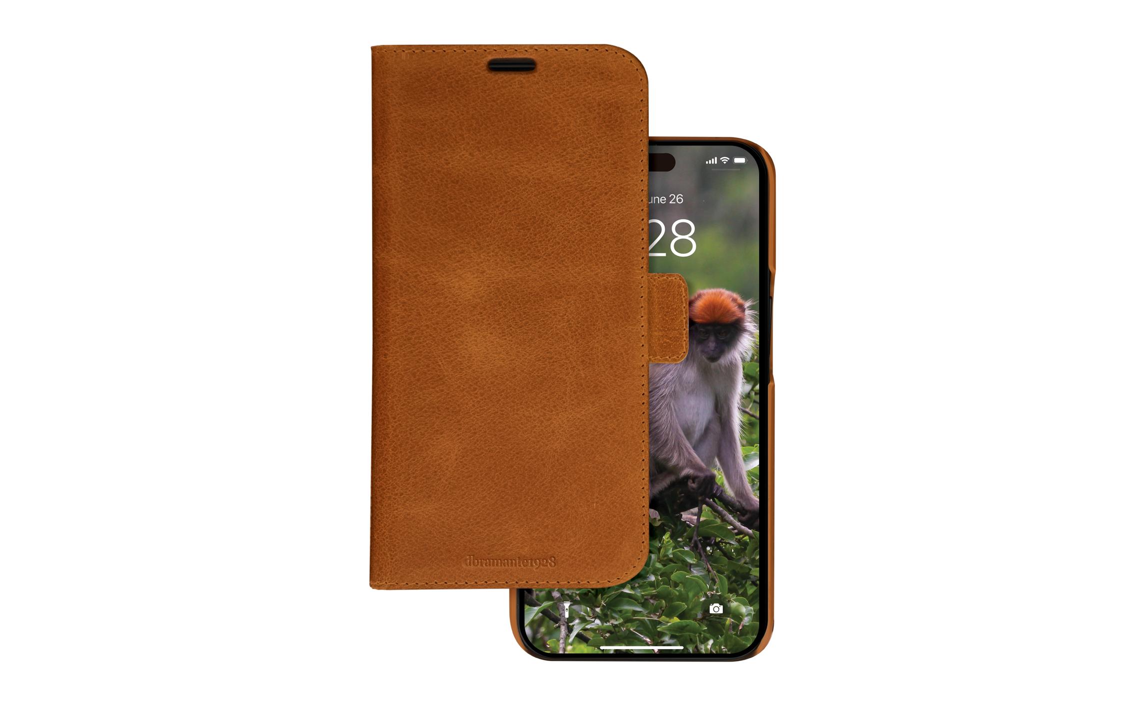 Book Cover Lynge iPhone 15 Plus BraunSchutzhülle für das Apple iPhone 15 Plus