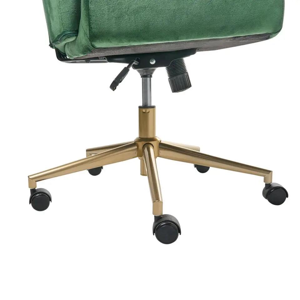 CLARE - Bureaustoel - Groen - Fluweel