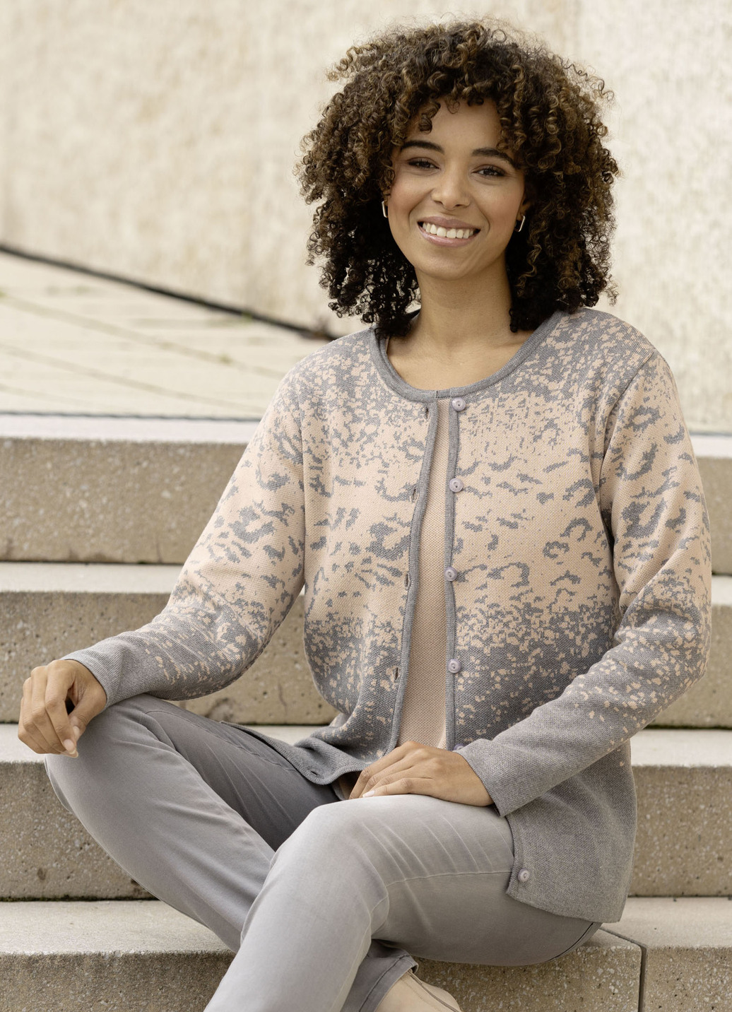 Strick-Twinset in Jacquard-Dessin