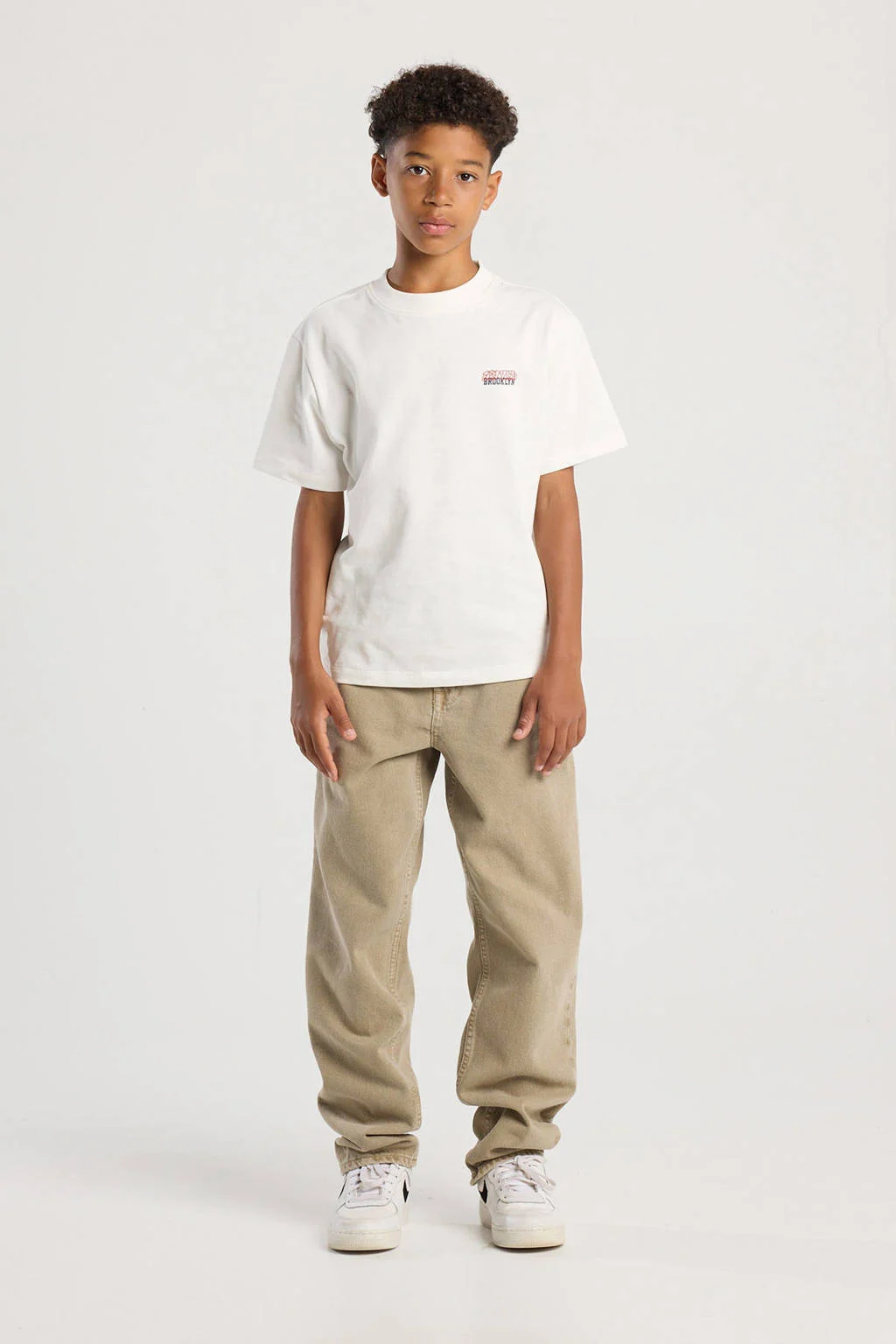 America Today relaxed  waist loose fit jeans beige