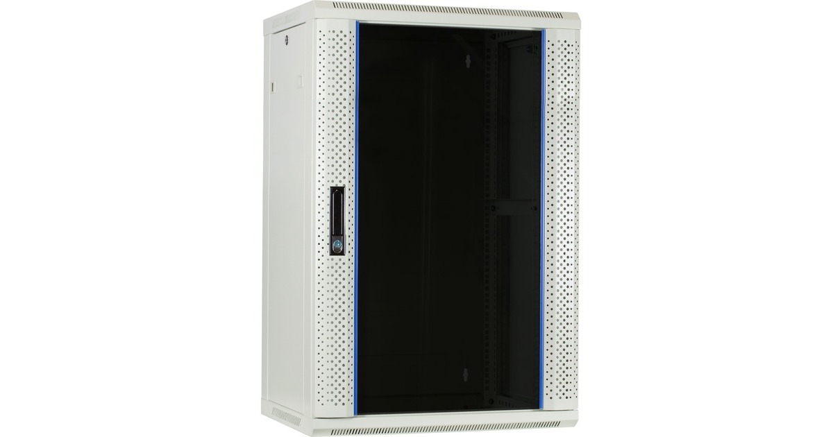 DSI18U Witte Wandkast met glazen deur - DS6418W server rack  (Wit, 600 x 450 x 900mm)