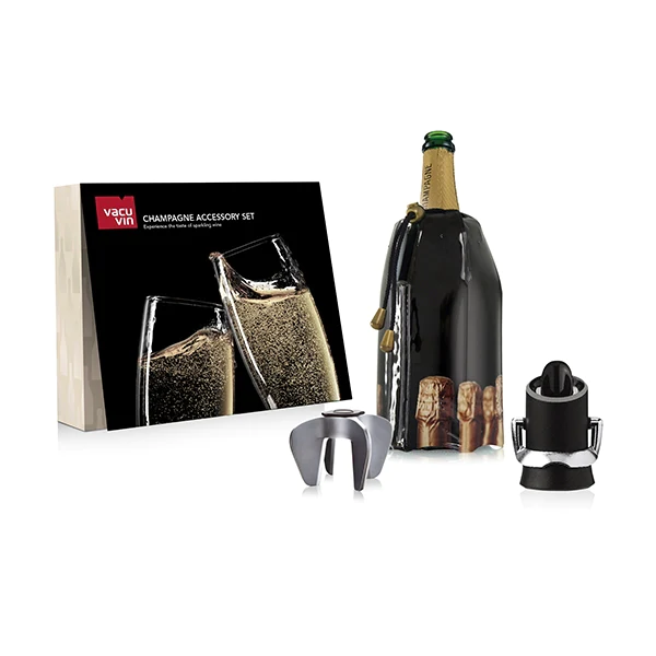 Coffret Accessoires à Champagne 3 pièces Vacu vin