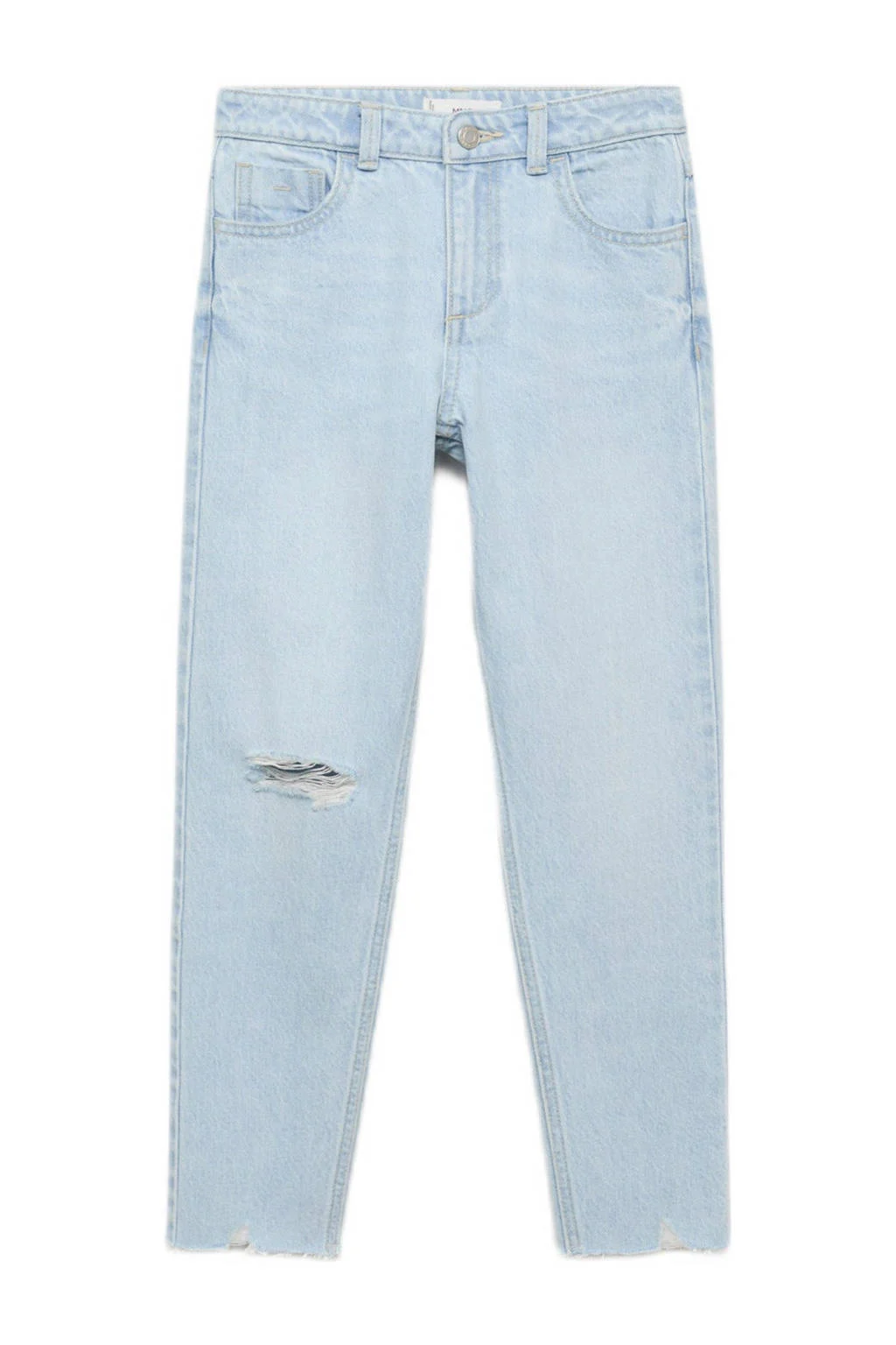 Mango Kids low waist mom jeans light blue denim