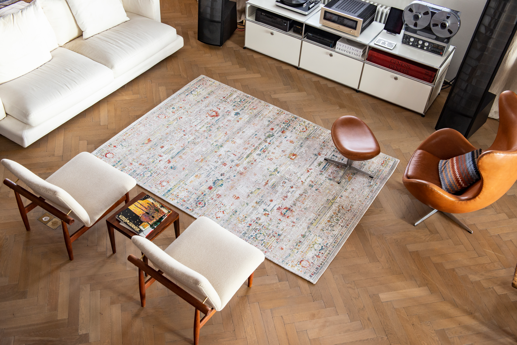 Ecorugs vloerkleed Ushak grijs 240x340 cm