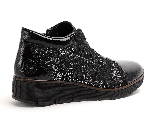 Rieker boots bottine plates femme 53778 noir