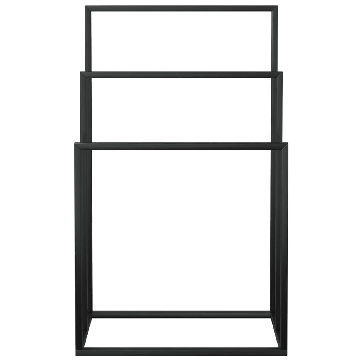 Helloshop26 Porte-serviettes sur pied noir