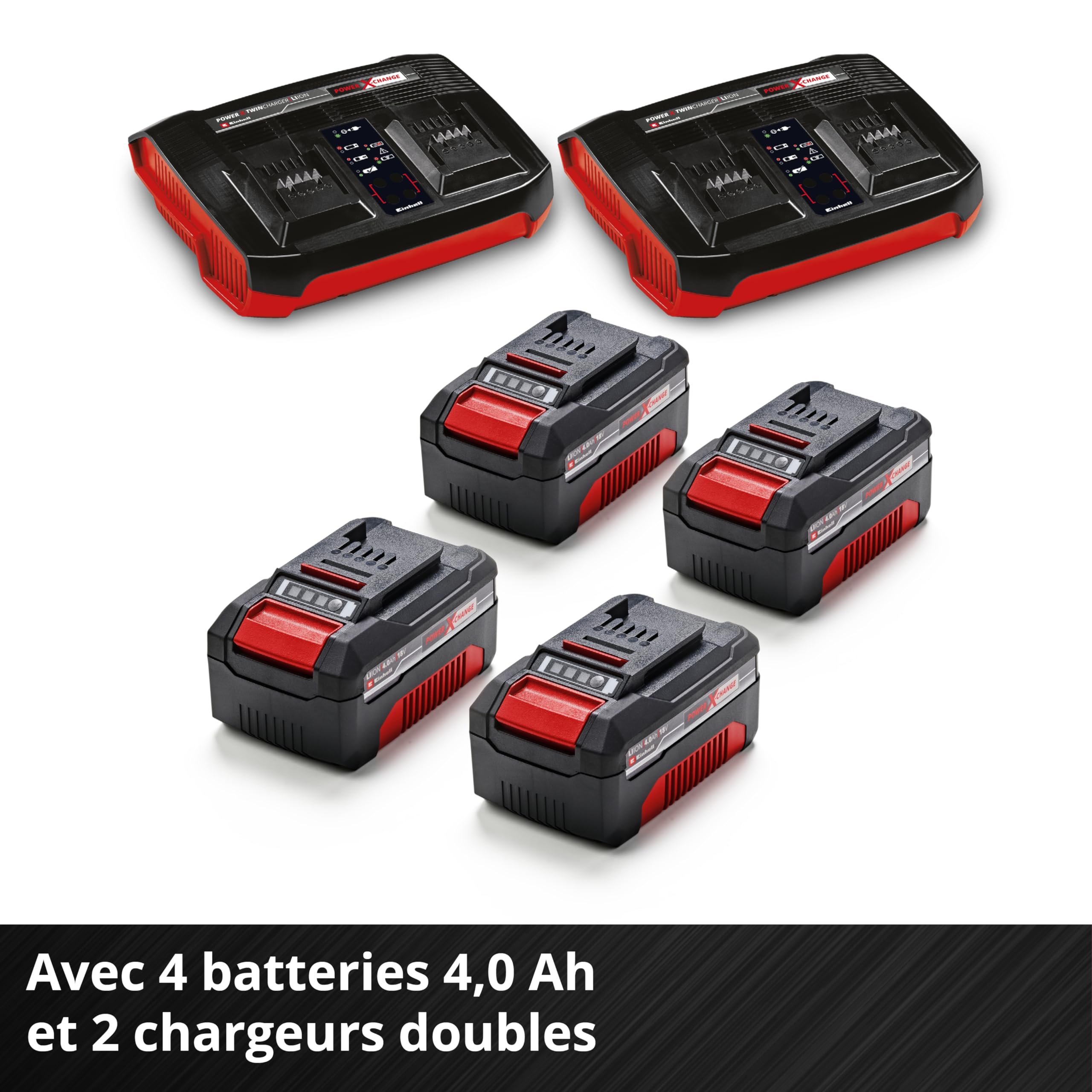 Einhell Professional Tondeuse à gazon sans fil GP-CM 36/47S Li BL (4x4,0Ah) Power X-Change (36V, moteur Brushless, Coupe à 47cm, Bac de 65L) Livré ave