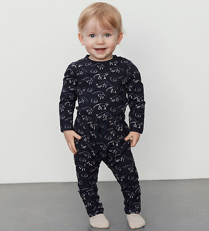 Petit by Sofie Schnoor Body L/æ - Dark Blue m. Wölfe