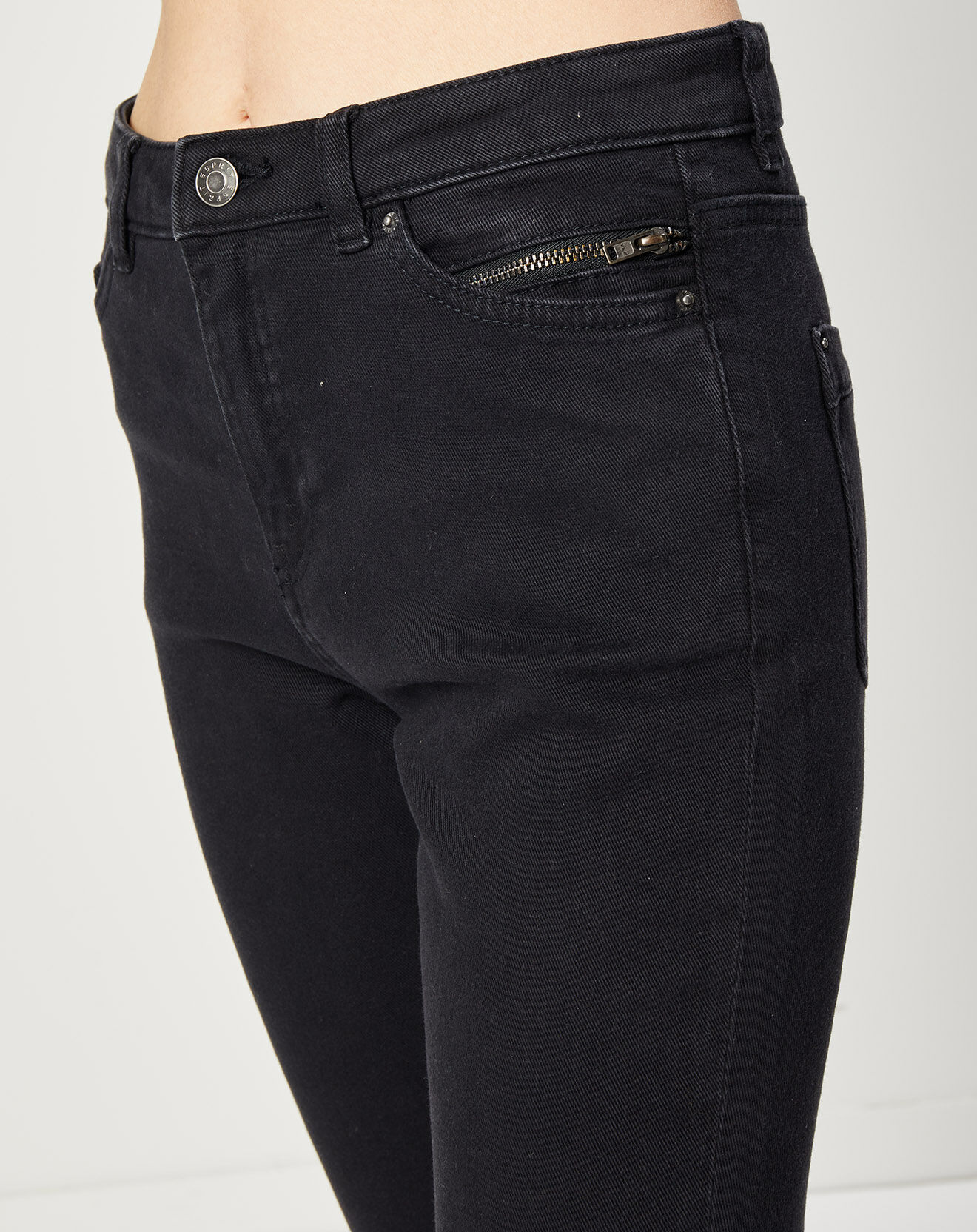 Esprit Jean Slim en Toile de coton noir