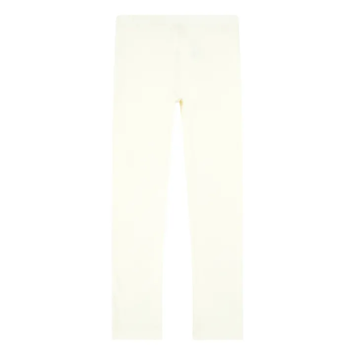 SMALLABLE BASICS Legging Côtelé Coton Bio | Blanc cassé