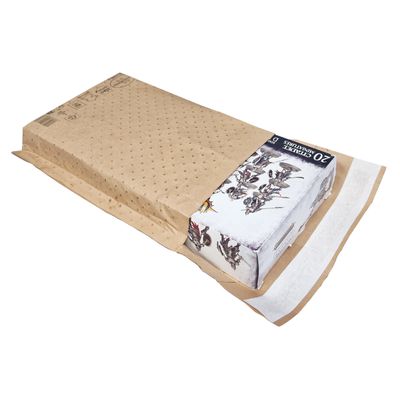E.PACK La Couronne - Pochette à soufflets bulles d'air papier - Tricouche 250X350X90 - 100 gr - brun - bande auto-adhésive