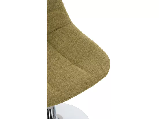 Lot de 2 Chaise de bureau - Tissu & Métal chromé - Vert - Emil