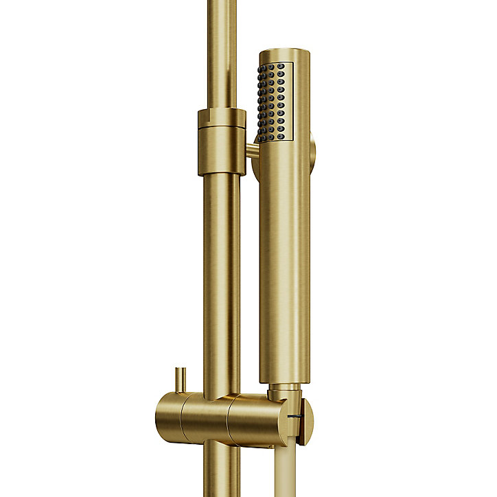 Colonne de douche thermostatique, doré, GoodHome Owens