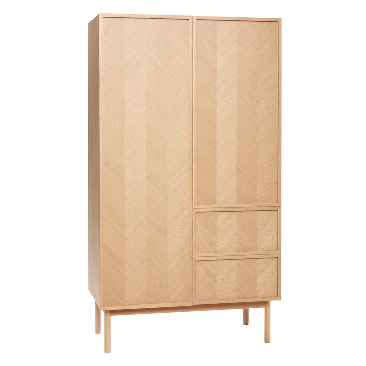 Hübsch Interior - Herringbone Kleiderschrank, gross, Eiche natur
