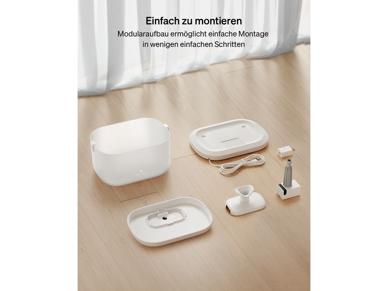 Petlibro Dockstream kabellose Wasserfontäne Weiss Kabelloser Petlibro Dockstream Trinkbrunnen mit Pumpe und Filter für Katzen und Hunde