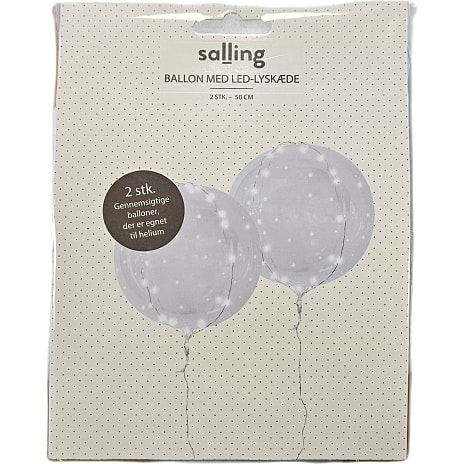 Salling LED Balloner Ø: 45 cm 2-pak - klar