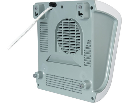 Calienta design ventilatorkachel, 26 x 28 cm, 2000 W, wit, inclusief afstandsbediening