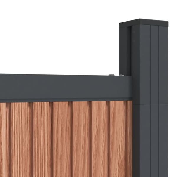 vidaXL Gjerdepanel brun 699x186 cm WPC