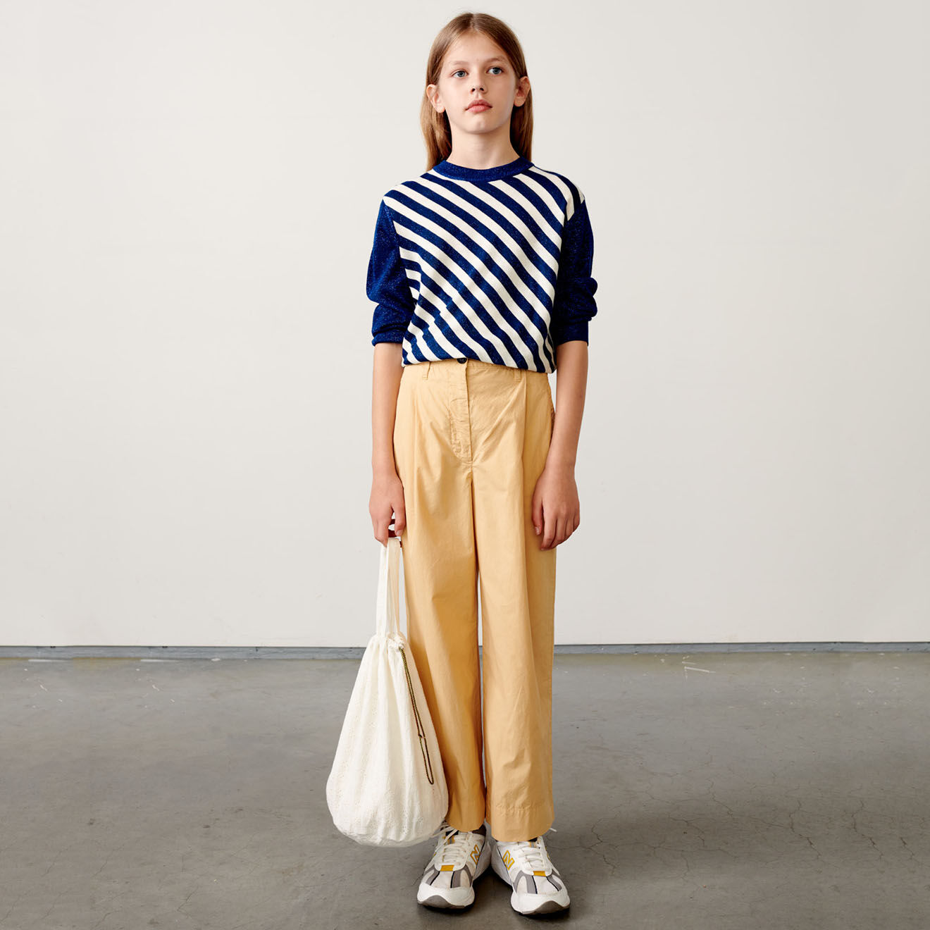 Bellerose Pantalon Pringle en Coton léger jaune