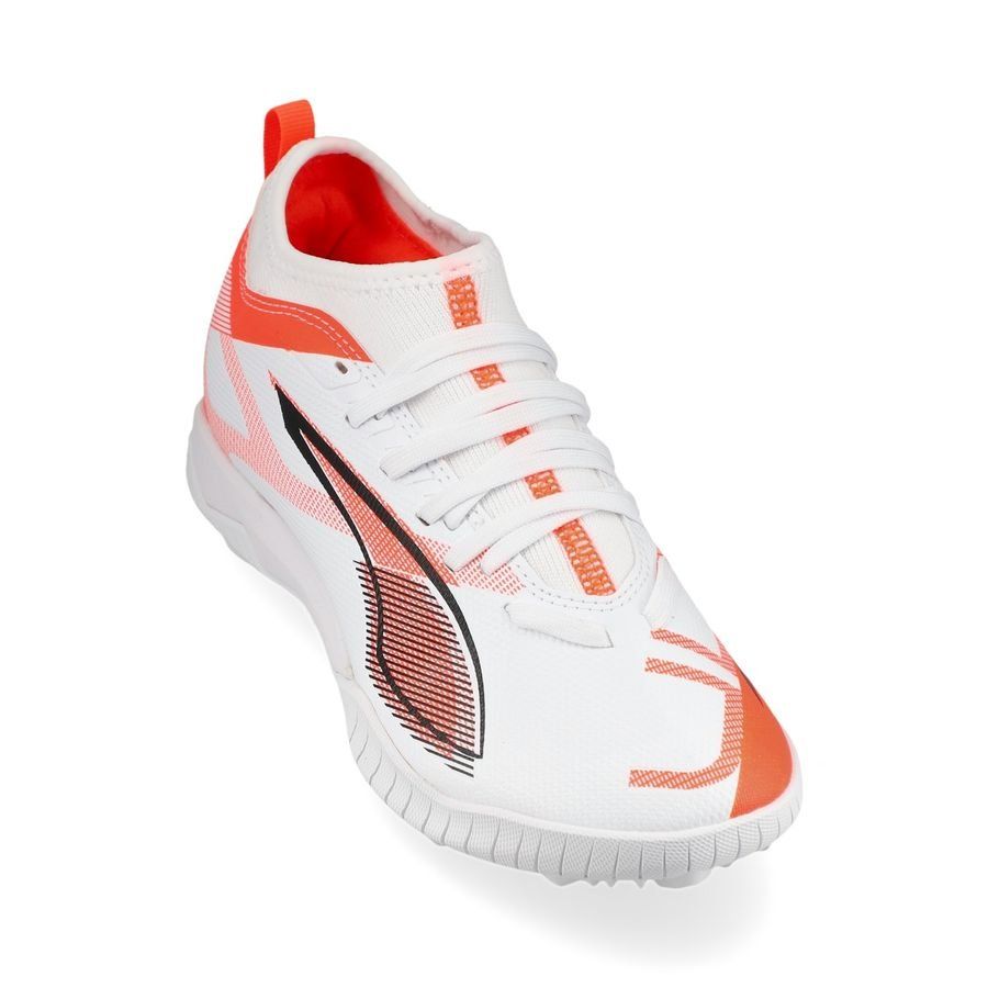 PUMA Ultra 5 Match TT   Mid Unlimited - Blanc/Noir/Glowing Red Enfant