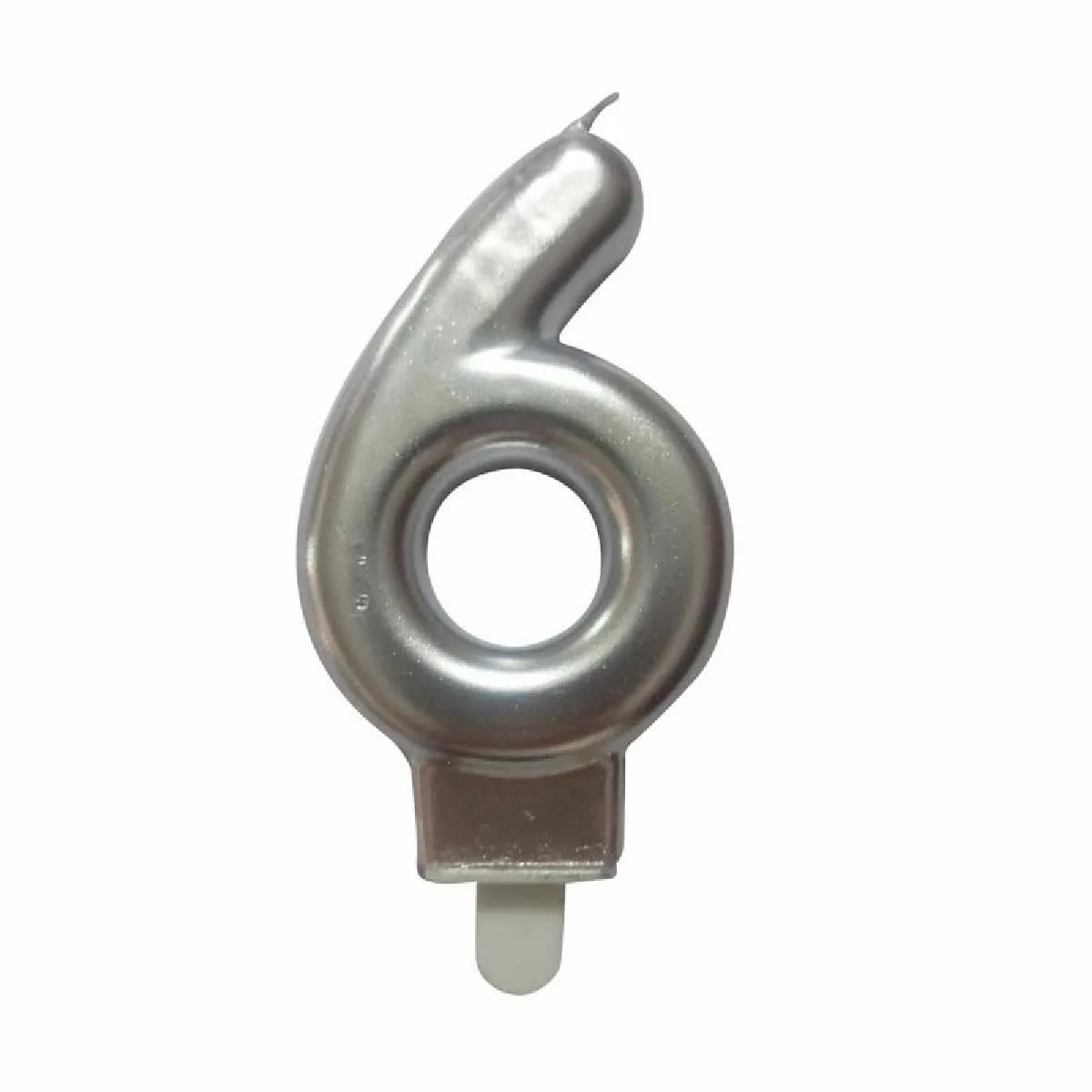Paris Prix Bougie Anniversaire Chiffre 6 - Argent