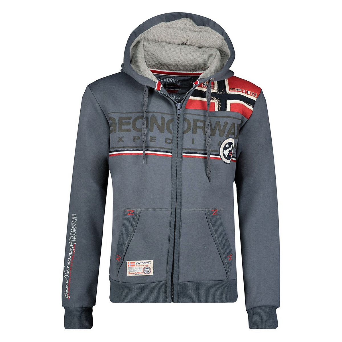 NORUEGA GEOGRÁFICA<br>Moletom com capuz estampado Flipper
