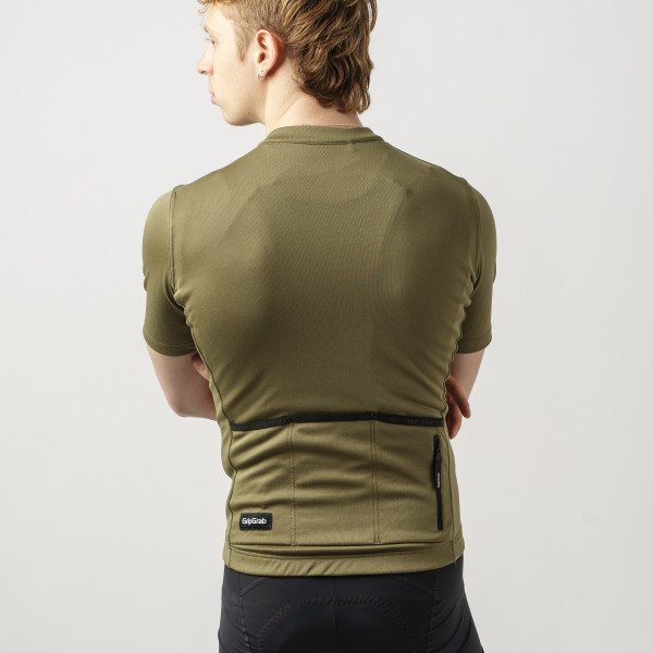 GripGrab EXPLR Merinotech kortærmet cykeltrøje Olive Green herre