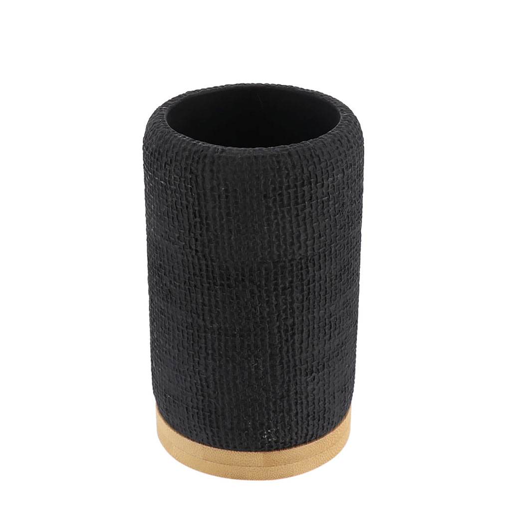 Gobelet rond noir 7.5x12.5cm